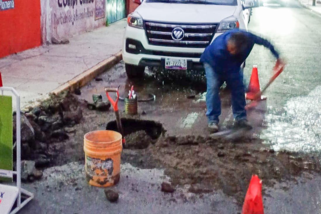 Atiende Capamh de manera inmediata fuga en la calle Zaragoza del centro de Huamantla